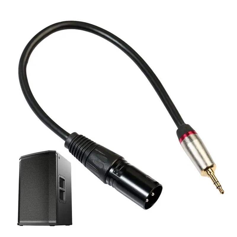 3.5mm To XLR Cable 0.3m 3 Pin Jack To XLR Male Stereo Plug 3.5 To XLR Male Converter Audio Adapter Durable Microphone Connector