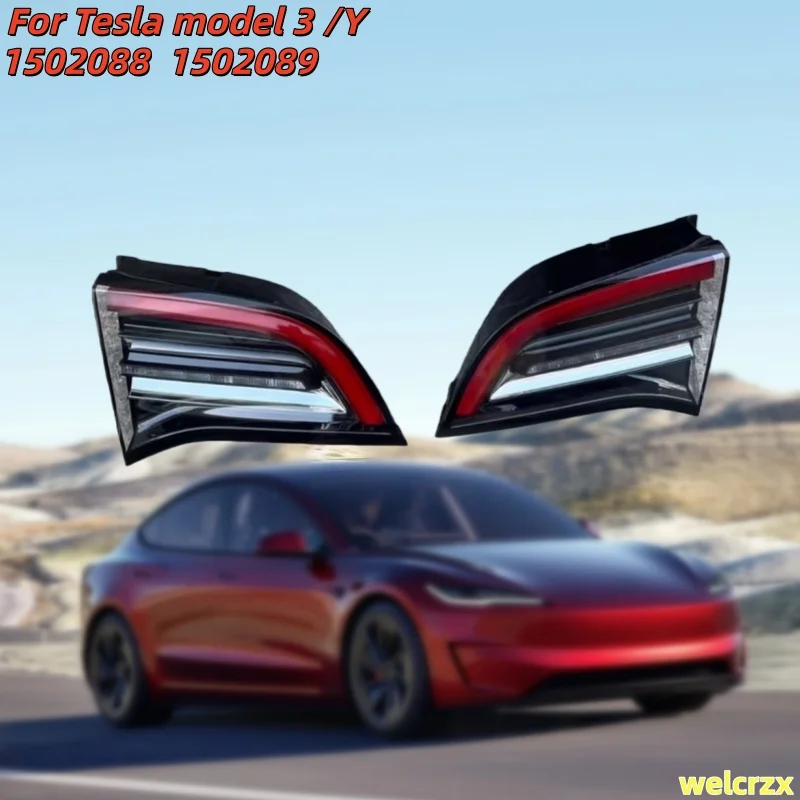 

Tail Light Brake Light Led Rear Reversing Lamp For Tesla Model 3 Y 2021-2024 Fog Lamp Yellow Turn Signal Auto Taillight Assembly