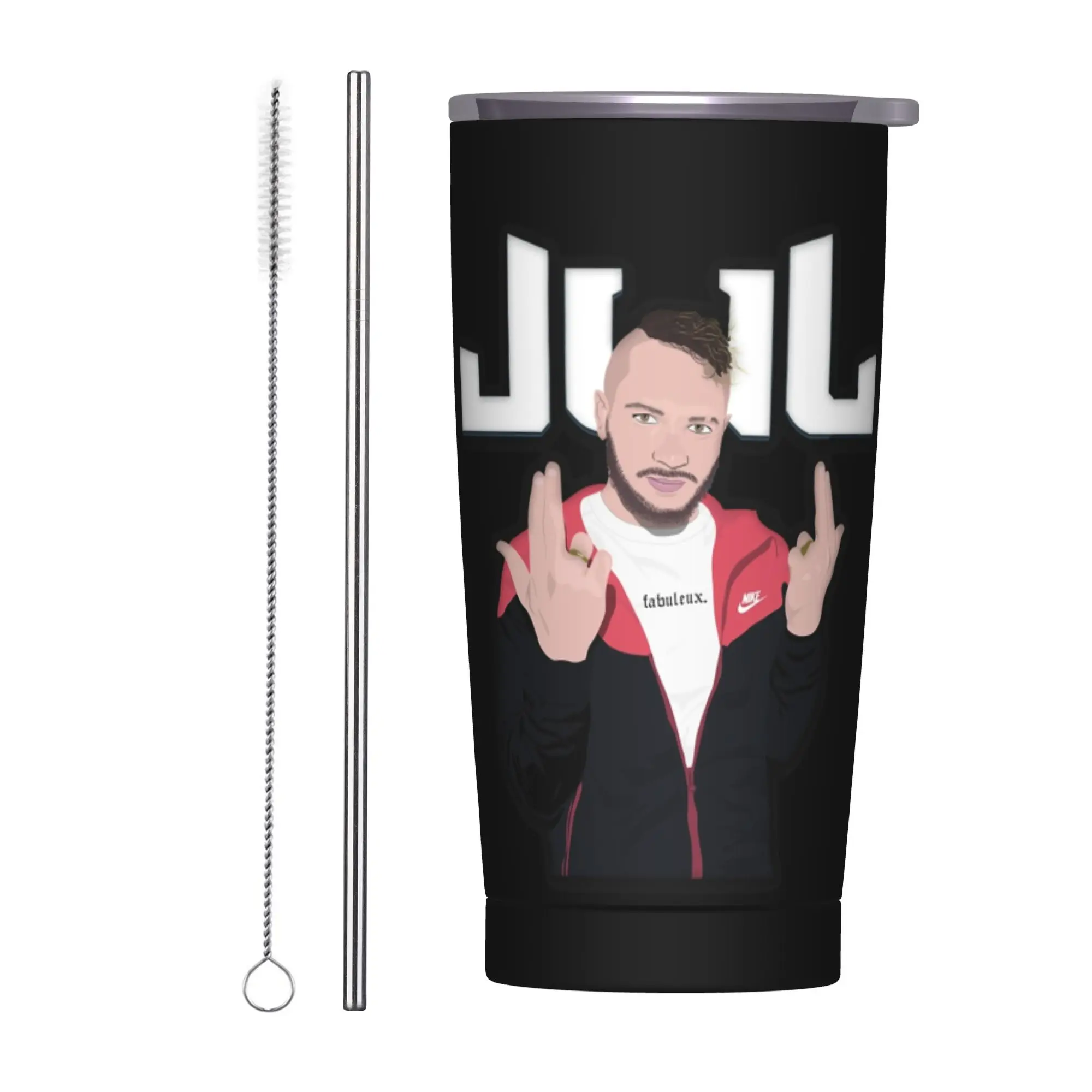 Stainless Steel Tumbler Rapper Singer Jul Sign Coffee Mug  Keep Heat Hot Drinks Car Mugs Travelist Water Bottle
