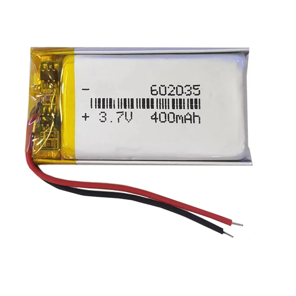 1-10pcs 602035 Battery 400mAh 3.7V Lithium Polymer Batteries For Smart Watch Flashlight Electric Toy Bluetooth Speaker Headset