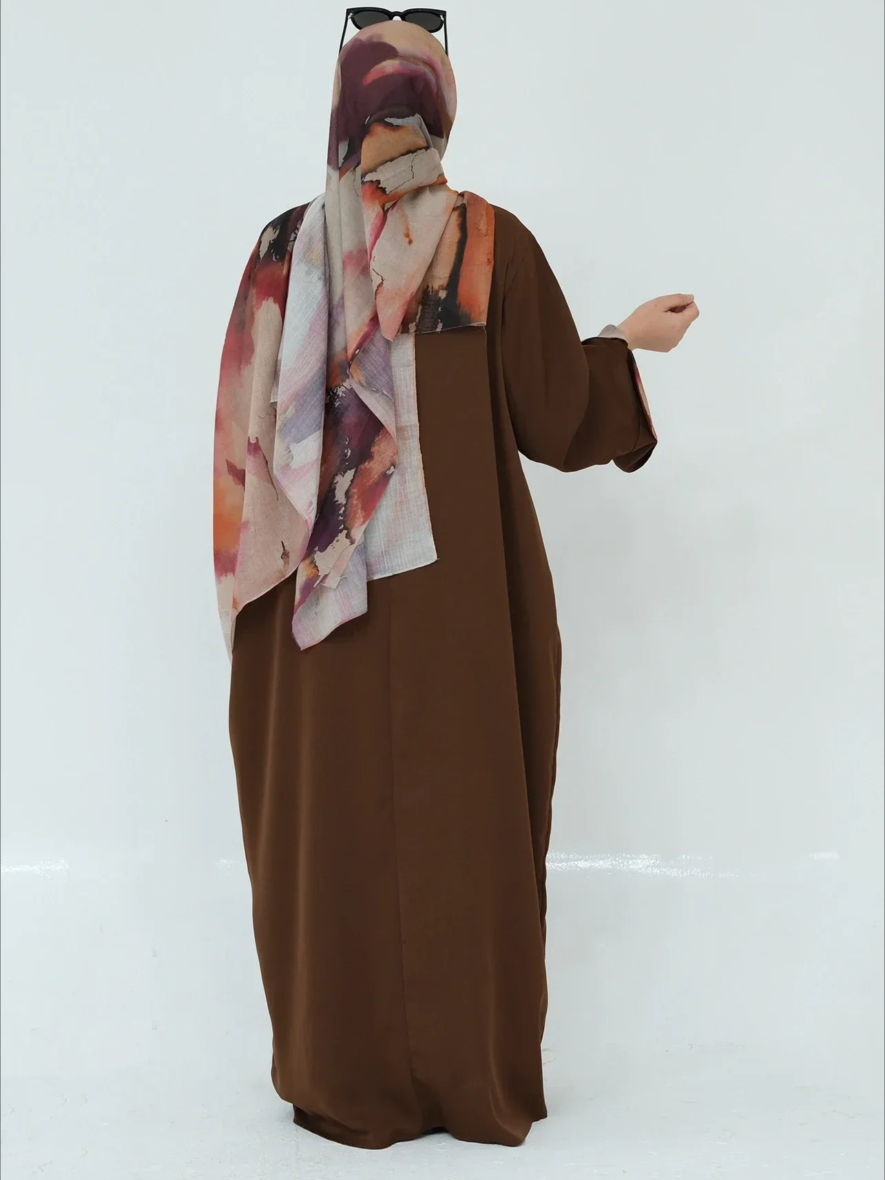 فساتين ماكسي إسلامية للنساء عباية جلابية بأكمام مقسمة لعيد رمضان المغرب دبي قفطان إسلام فيستدوس رداء عربي طويل 2026 #6