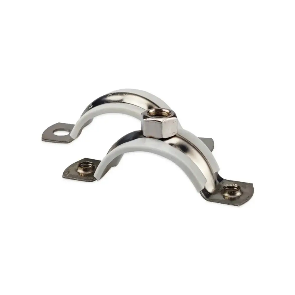 2Pcs Fastener Hardware Round Hose Clamp Pipe Fitting Expansion Screw Suspension Pipe Holder 20mm-90mm Galvanized Iron