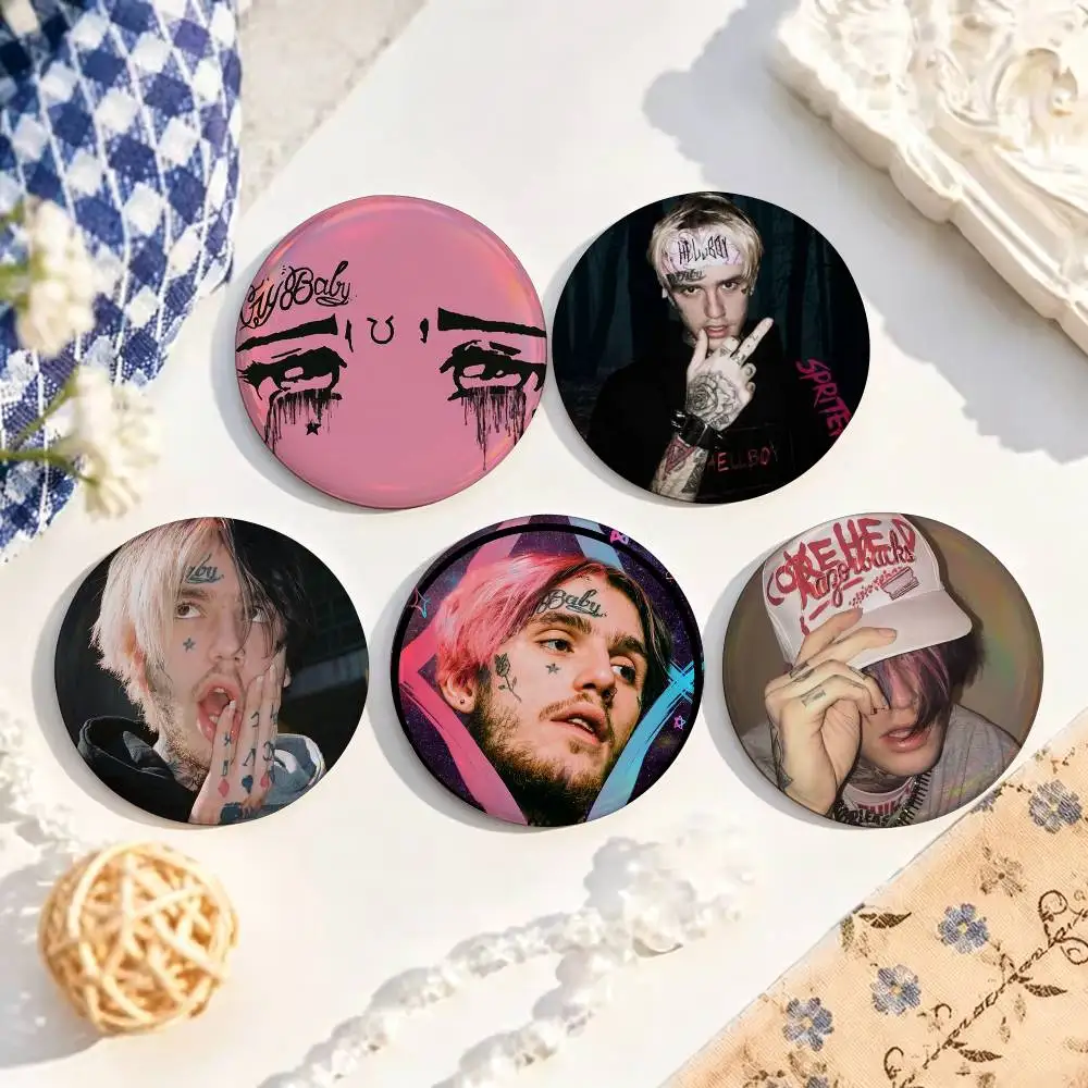 Lil Peep Star Shopping  Custom Enamel Pin Badges 25mm 32mm 44mm 58mm Backpack Hat Decor Toys Gifts