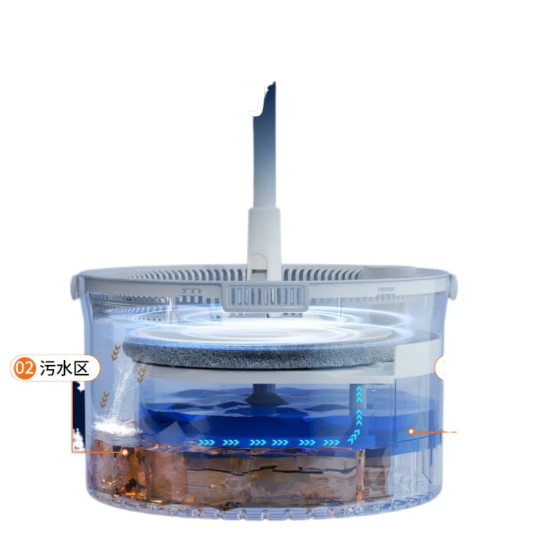 Automatic Electric Spin Mop for Home Use with Dirty Water Separation and Self-Wringing Function Rechargeable Floor Cleaning