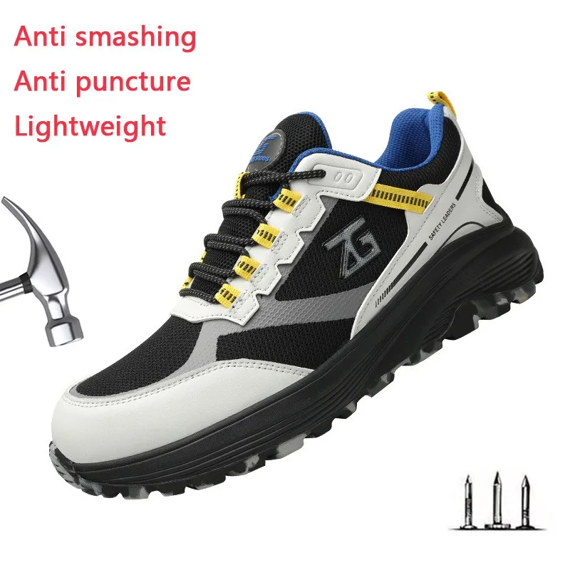 

New Men's Safety Shoes Anti Smashing Anti Piercing Eva Ultra Light Wear-resistant Protective Shoes Sports Soft Sole Work Shoes