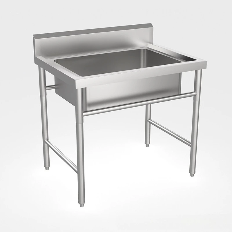 

Кухонная мойка из нержавеющей стали 304, большая одинарная раковина, школьная одиночная коммерческая раковина из нержавеющей стали
