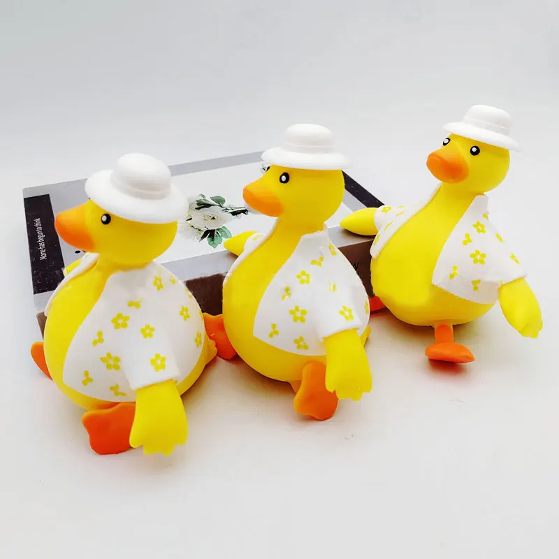 Creative Kawaii detachable duckling Squeeze Toy TPR Slow Rebound Fidget Toys Silicone Stress Relief Squishy Toy Sensory Toys