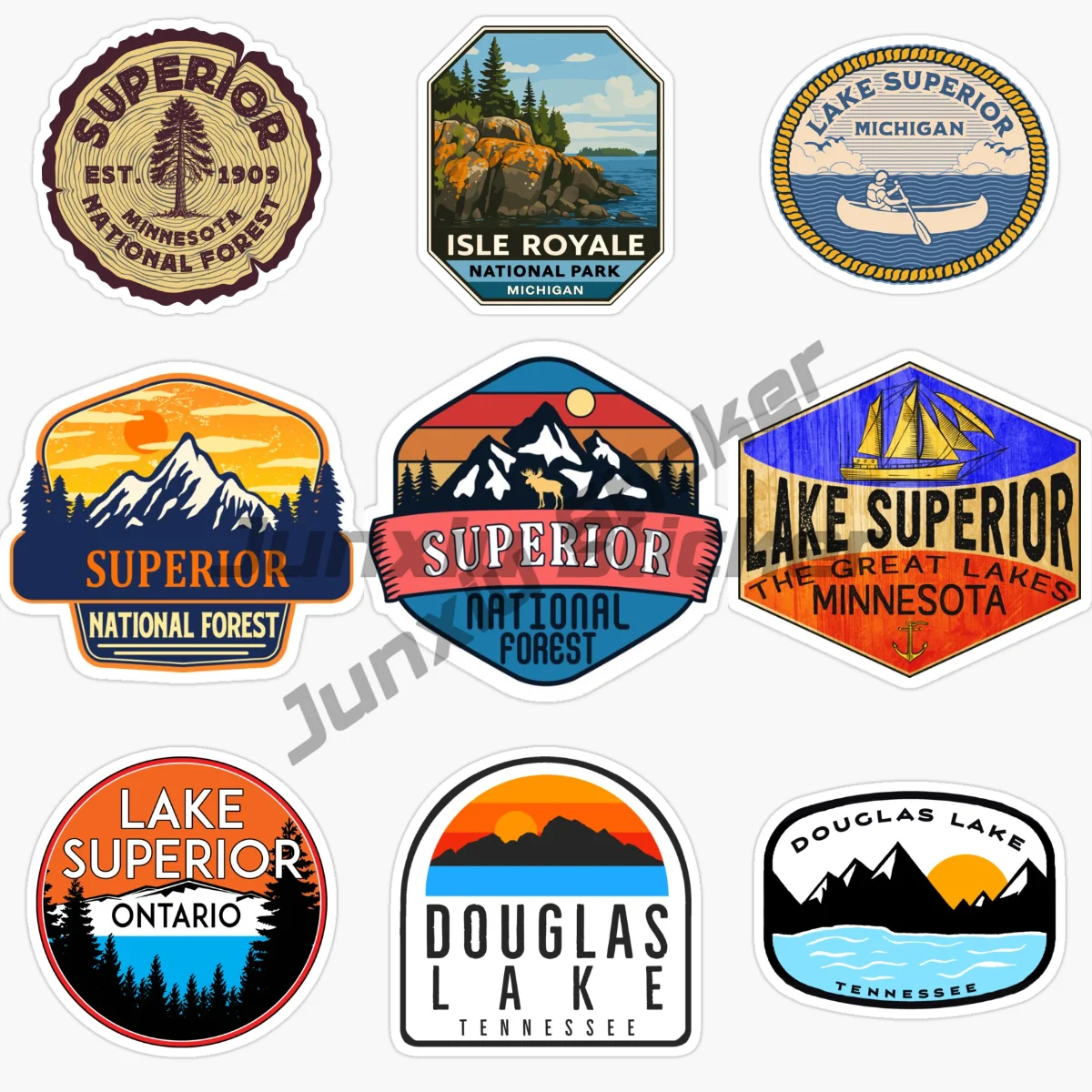 

LAKE SUPERIOR MINNESOTA Clear and Pure The World's Largest Freshwater Lake Car Sticker Vinyl Self-adhesive Decorative Decal