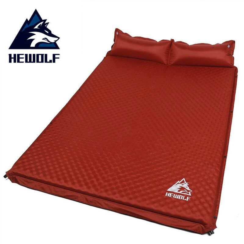 Hewolf Sleeping Self-inflating Mat Inflatable Pad Air Mattress Foam Damp-proof Double Mattress In The Tent For Camping Pad