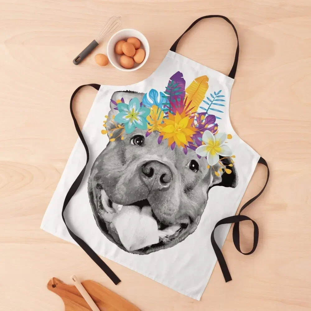 

Pitbull Hippie Apron custom women's kitchen Nursing professional hairdressing Apron