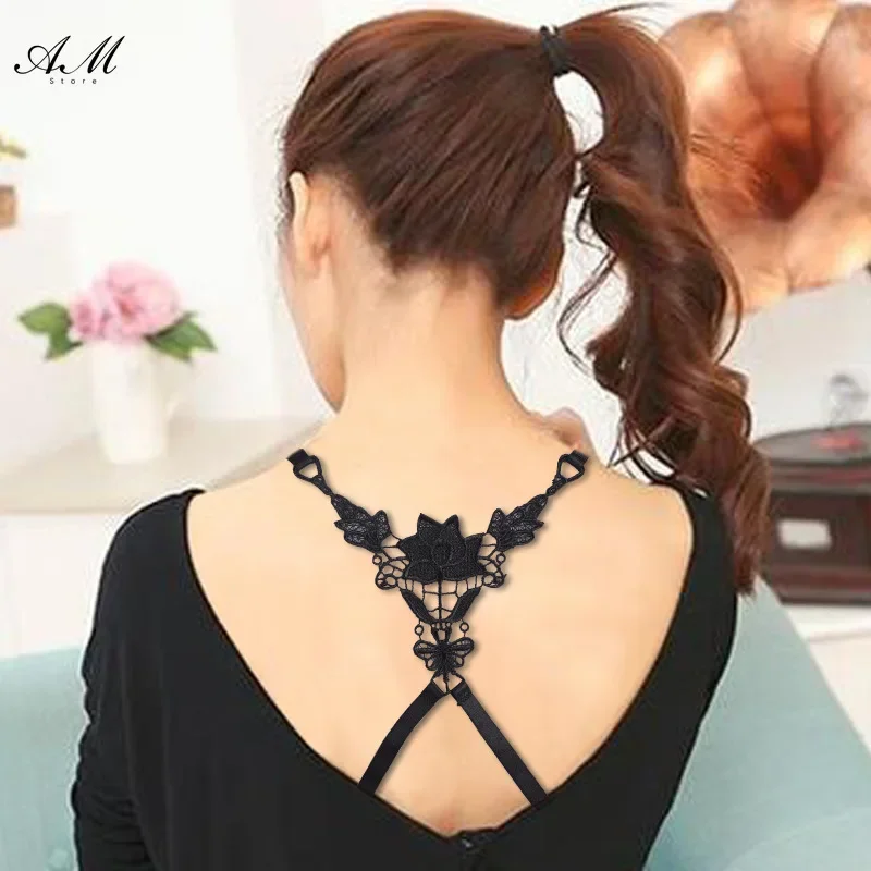 1Pair Bra Straps Lace Back Cross Underwear Straps for Women Non-slip Underwear Straps Lady Girl Decoration Shoulder Strap