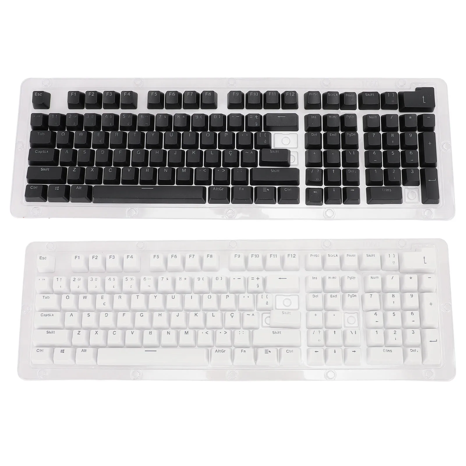 Portuguese Keyboard Keycaps Backlight 110 Keys Keyboard Keycaps High Durability Translucent Easy To Clean for 100/104/108 Keys