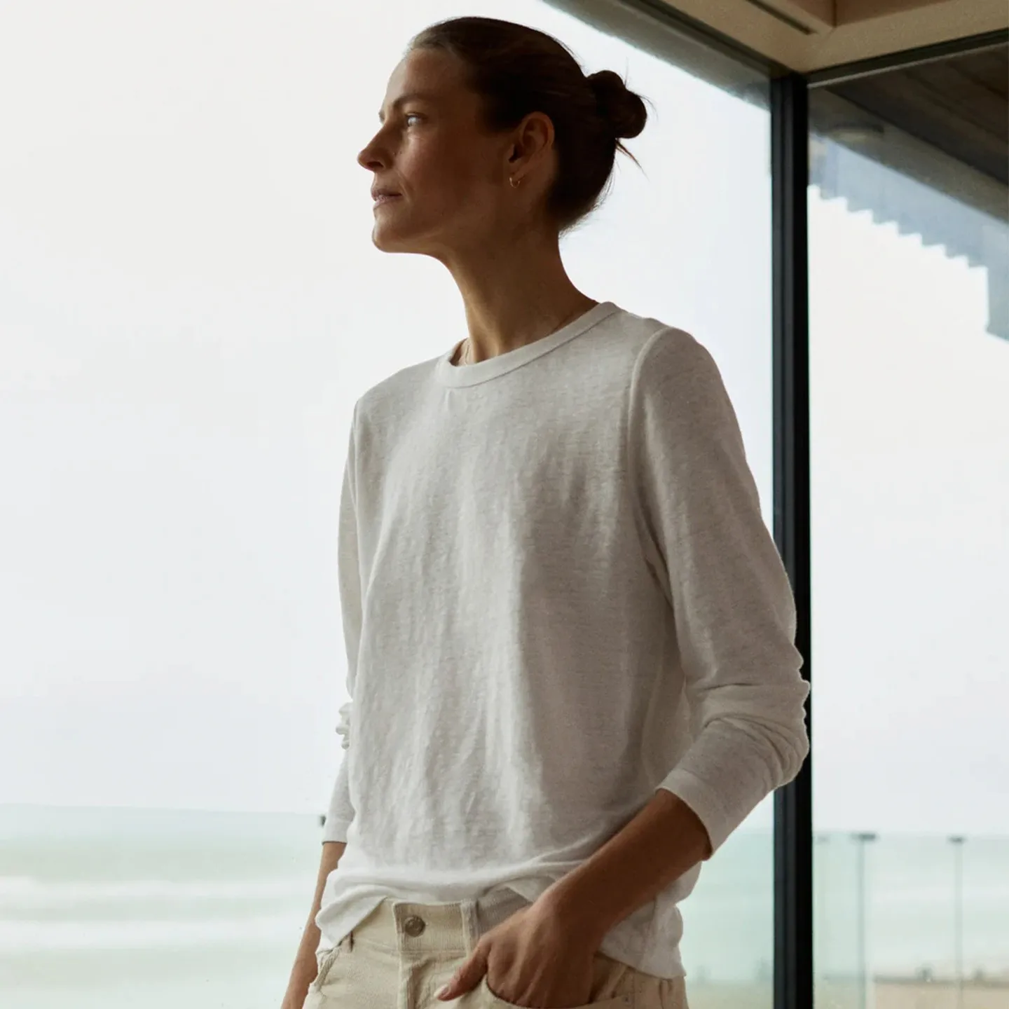 Round Neck Long Sleeve Skirt Regular Fit Commuter Chic with Regular Sleeve Autumn Long Skirt Casual Daily for Women