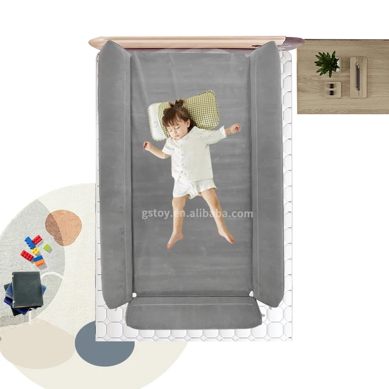 STLF 3-side Non-Slip Portable Bed Bumper Inflatable Bed Rail for Toddlers