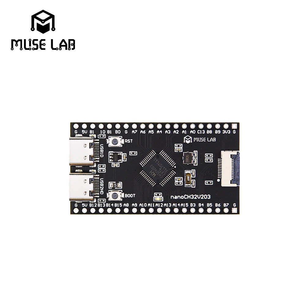 nanoCH32V203 Development Board WCH RISC-V Dual TYPE-C USB Interface LCD Interface SD Card Slot Open Source