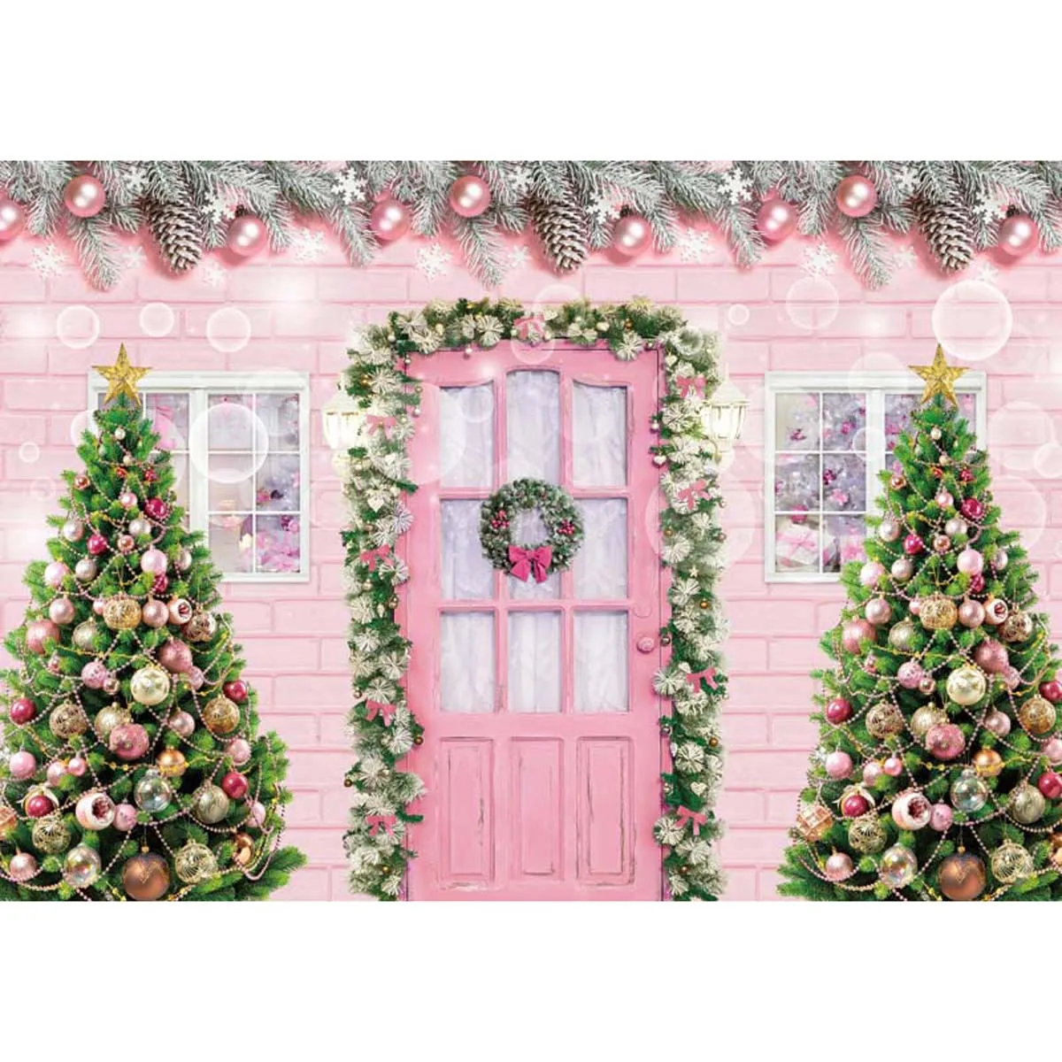 Allenjoy telón de fondo rosa para fotografía de Navidad