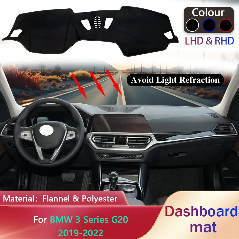 

Car Dashboard Pad for BMW 3 Series G20 G21 G28 Pre-facelift 2019 2020 2021 2022 Sunshade Mat Dashmat Cover Carpet Rug Accessorie