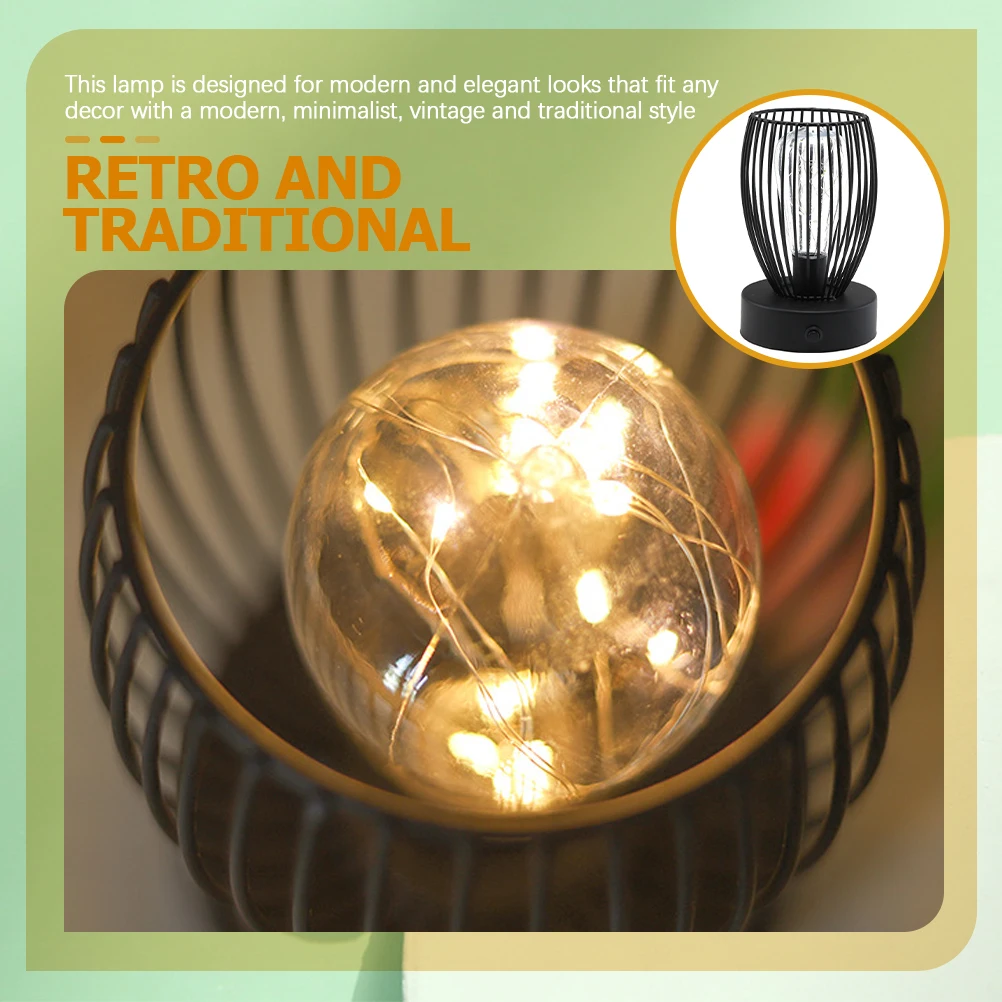 

Industrial Hollow Rustic Table Lamp Wrought Iron Bedroom Nightstand Light Decorative Living Room Office Dorm Desk Lamp Vintage