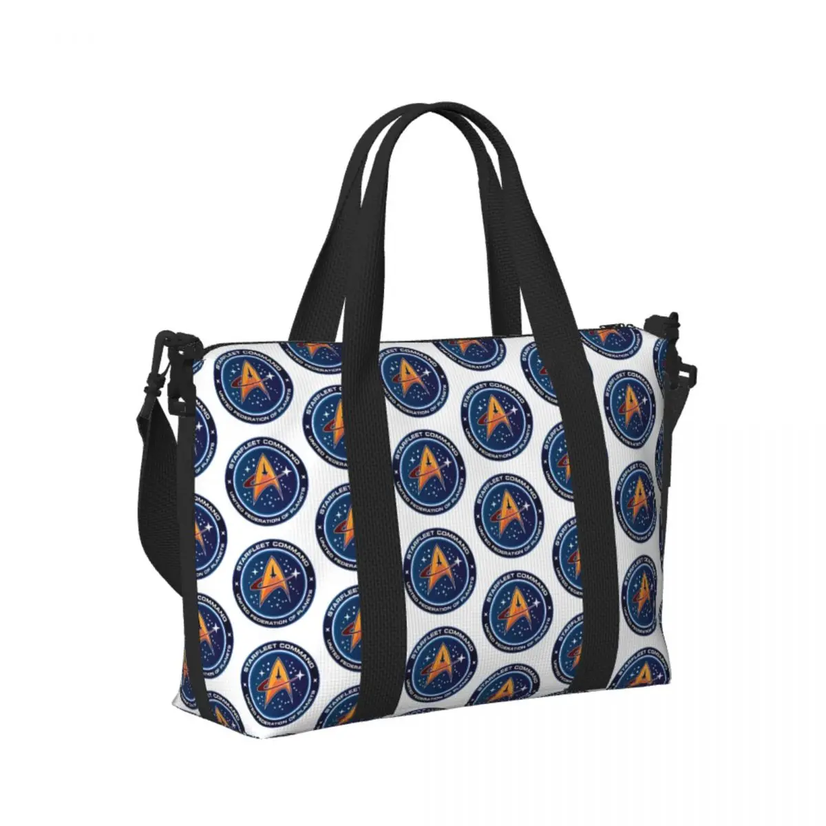 

Star Treks Science Fiction TV Series Beach Travel Bag Large Capacity Tote Bags for Gym Yoga Women Shopping Duffle Shoulder Bag