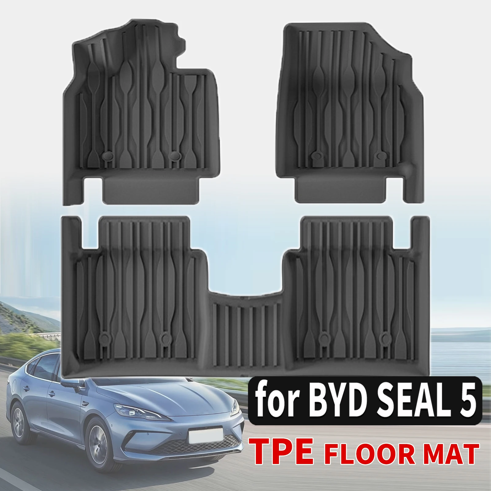 

Для BYD SEAL 5 Destroyer 05 2025 2026: 3D-коврики Maxpider Style из TPE, полное покрытие, сверхпрочные, всепогодные аксессуары