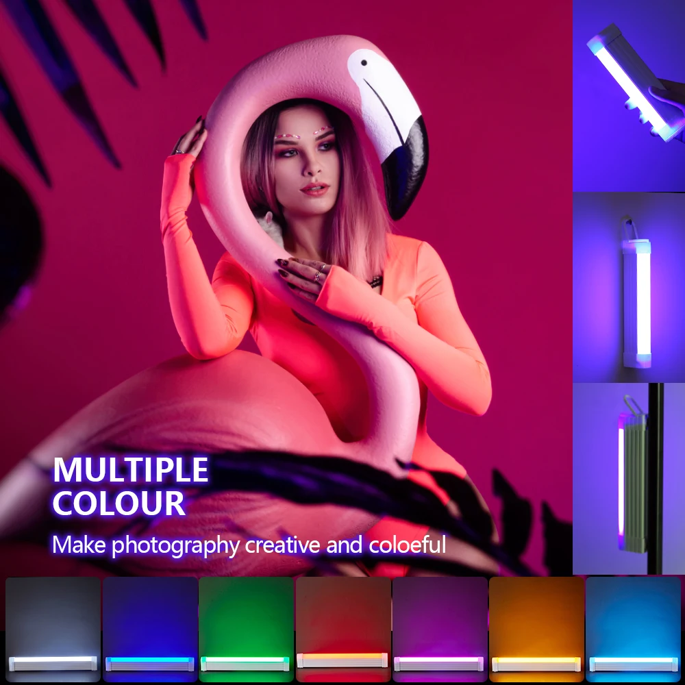 USB LED Fill Light Handheld Wand Colorful Video Lamps Rechargable Photography Lighting Concert Adjustable LED Flash Selfie Lamps