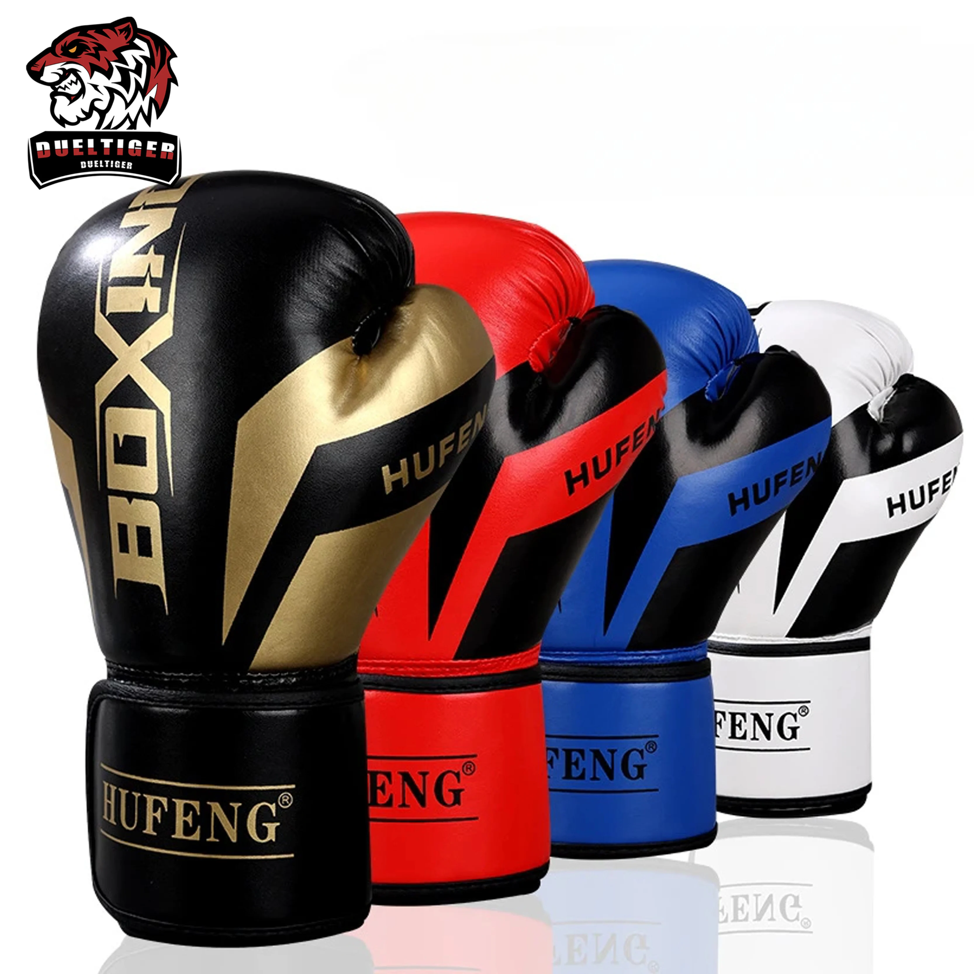 DUELTIGER Thick Boxing Gloves for Novice Fighting Training 8 10oz Adult Men Women Universal Sanda Muay Thai Sandbags Glove