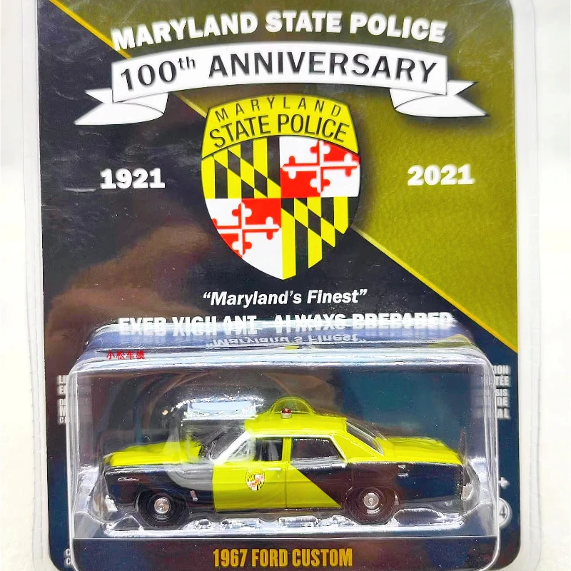 

Alloy Model Mini Series 1:64 Anniversary Series 13 1967 Custom Edition-Maryland State Police Department Memorial Toy Decorations