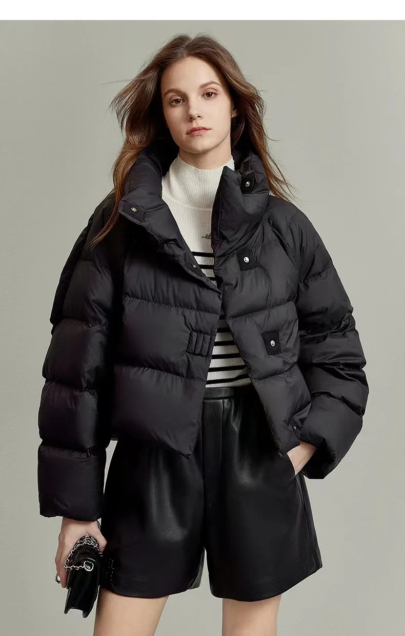 

Parkas Womens Informales Winter Polyamide Shake-Fleece Padded Double-Pocket Buttoned Stand-Collar Fluffy Elastic Waistband Solid