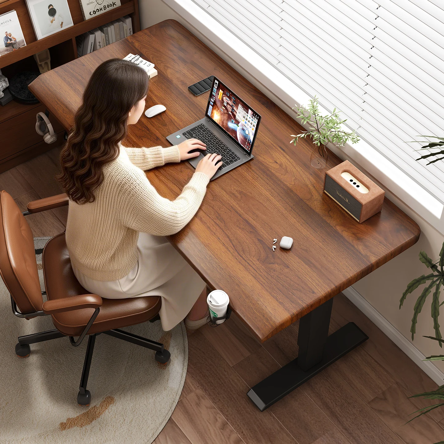 Lifting Computer Desk Desktop Bedroom Household Small Hand Crank
