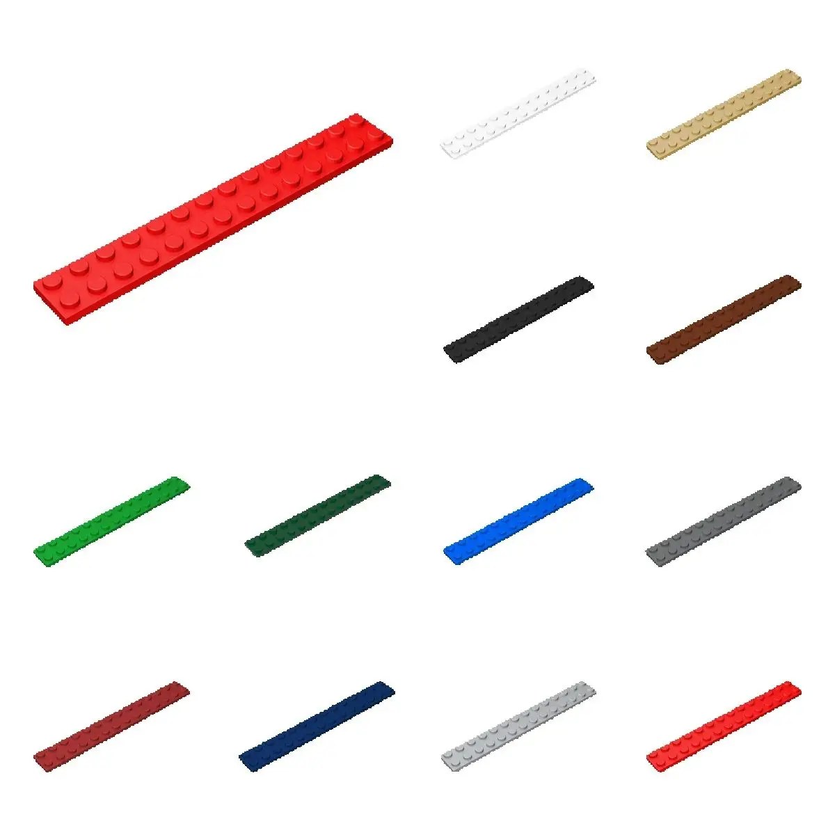

10pcs 91988 Plate 2x14 Dots Thin Figures Bricks Toys For Technical Buildings Blocks Compatible Assembles Particles Gifts DIY MOC