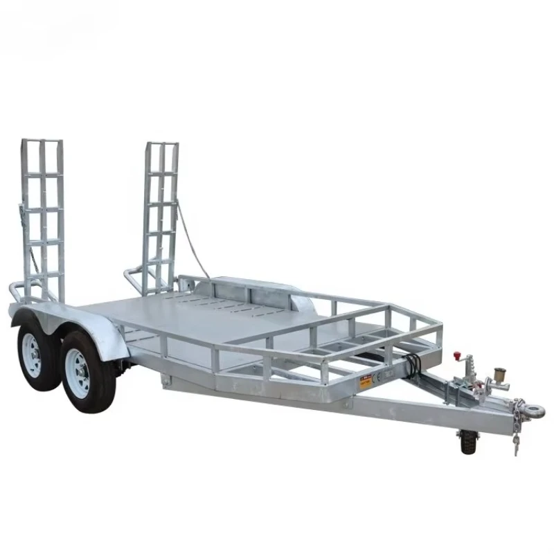 Mini excavator trailer with ramp mini excavator trailer