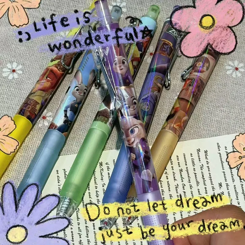 Disney Zootopia Judy Nick Gel Pen Press Blind Box Cartoon Quick Drying Good Looks Cute Black Student Lovely New Style Niche