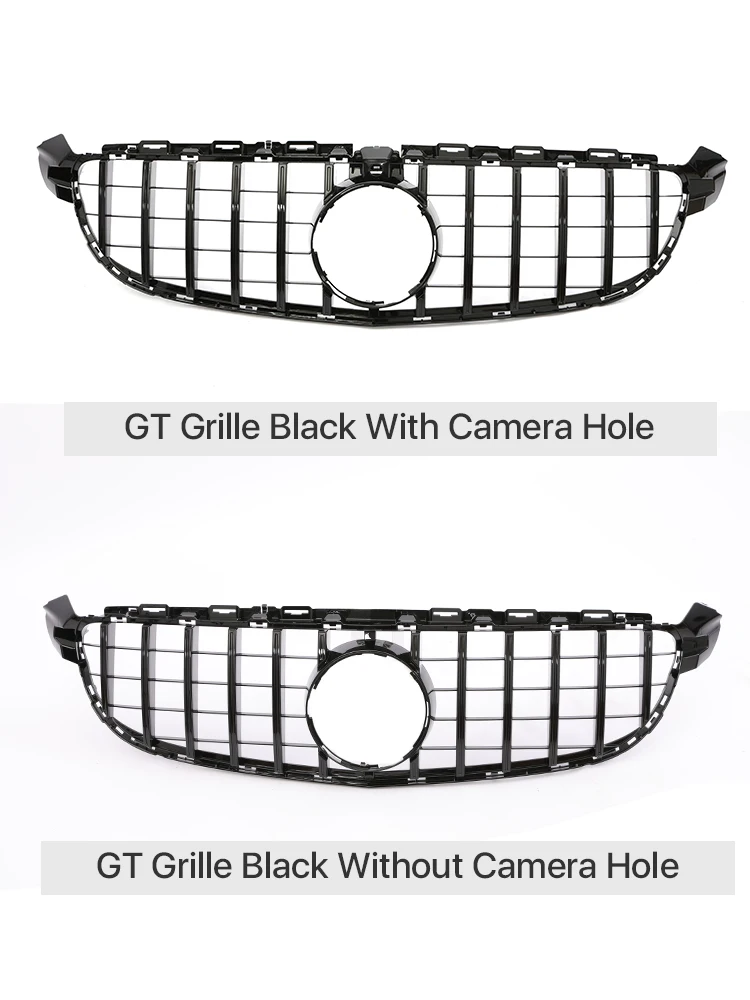 Lower Bumper Grille Radiator Original GT C63 Grill For Mercedes Benz C-Class W205 2015-2018 Black Silver Racing Grill Facelift