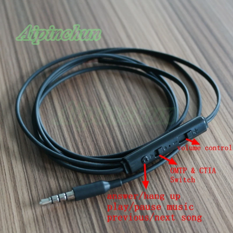Aipinchun 3,5mm DIY Kopfhörer Audio kabel mit Mikrofon Kopfhörer Reparatur Ersatz 14 Kupfer kern Draht 1,2 Meter Länge