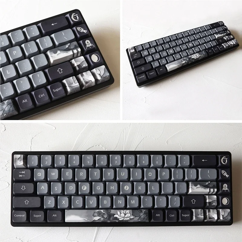 Pbt lados corante-subbed keycaps 6.25u barra espaço entrar teclas direção oem perfil keycap para teclado diy