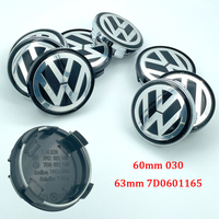 4Pcs 60mm 63mm 7D0601165 Car Wheel Center Hub Caps Cover for VW Volkswagen Golf Polo Passat Touran CC B5 B6 B7 Jetta accessories