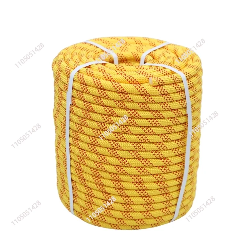 100m 12mm Rock Climbing Rope Tree Climbing Equipment Fire Escape Survival Gear Rescue Outdoor Static Safety Rope