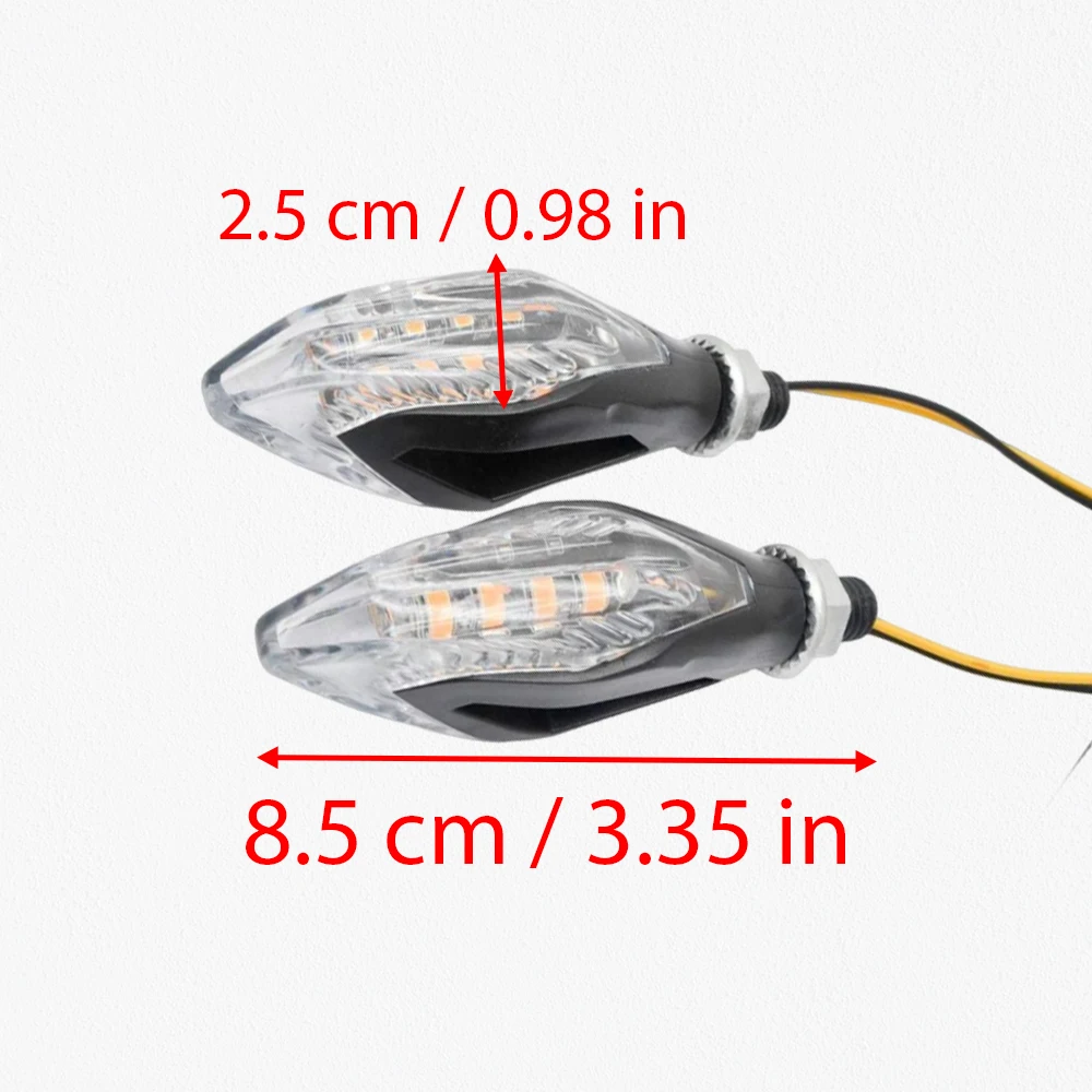2pcs 12V 35W LED Motorcycle Tail Lights White/Red/Yellow  Motorcycle Accessories Turn Signal Lights