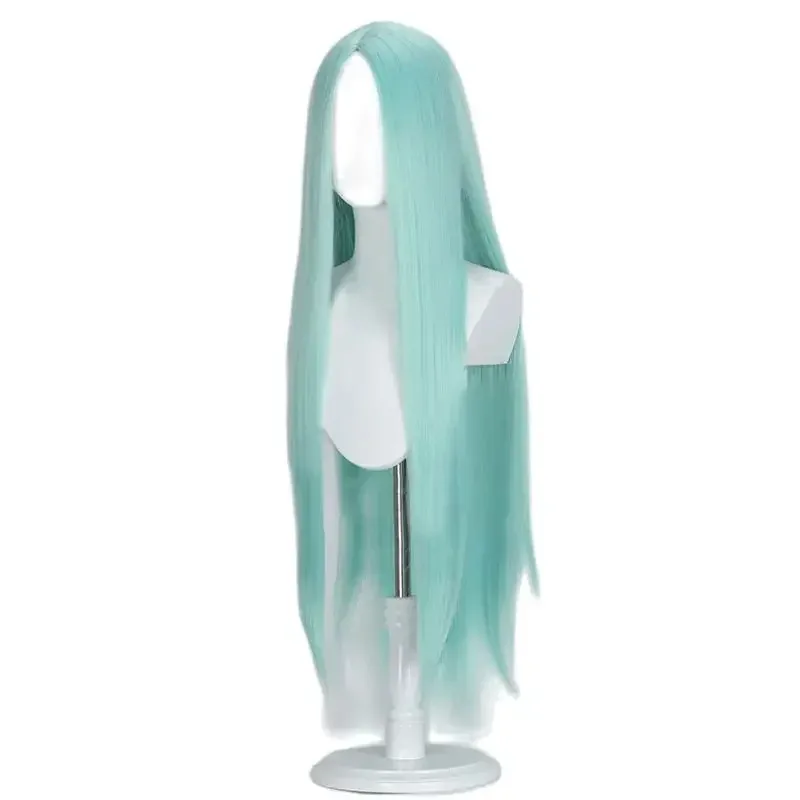 Cyanime cyberpunk edgerunners rebecca peruca cosplay 100cm longo em linha reta rebecca cosplay cabelo ciano becca anime perucas peruca boné