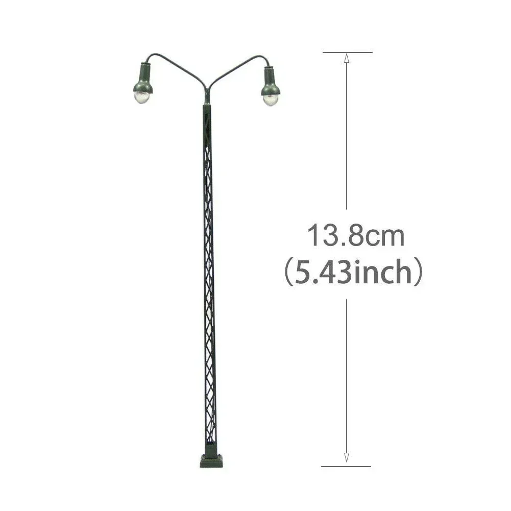 5Pcs Model Railroad Lights Lattice Mast Light Gauge H0 1:87 LED Light Layout Building Train Landscape Accessories Street Lamp