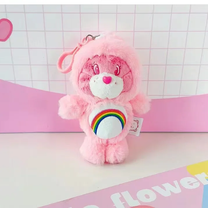 Care Bears Echte süße Carebears Plüsch Anhänger Schlüsselanhänger Schultasche Puppe Anhänger Geburtstagsgeschenk Raumdekorationen 8