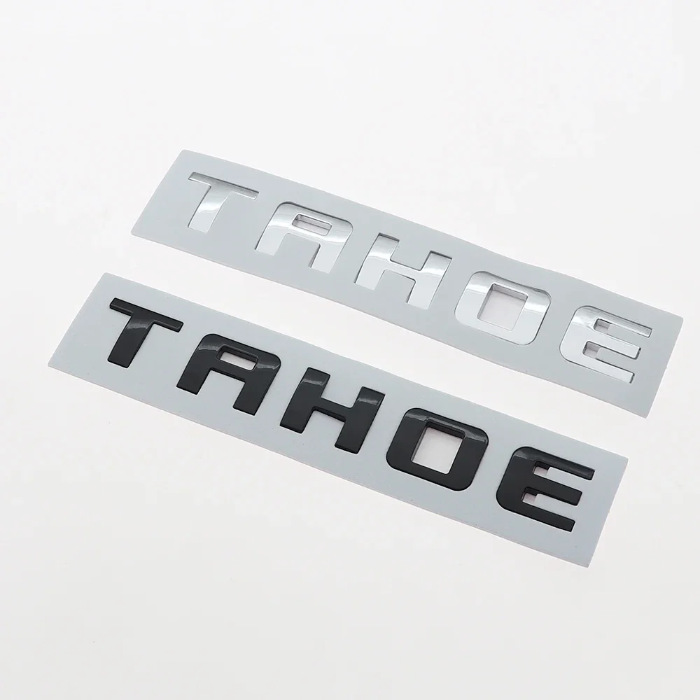 1PC 3D ABS TAHOE Car Logo Side Sticker Tail Bumper Badge Auto Rear Trunk Emblem Decals Styling Accessories XFL