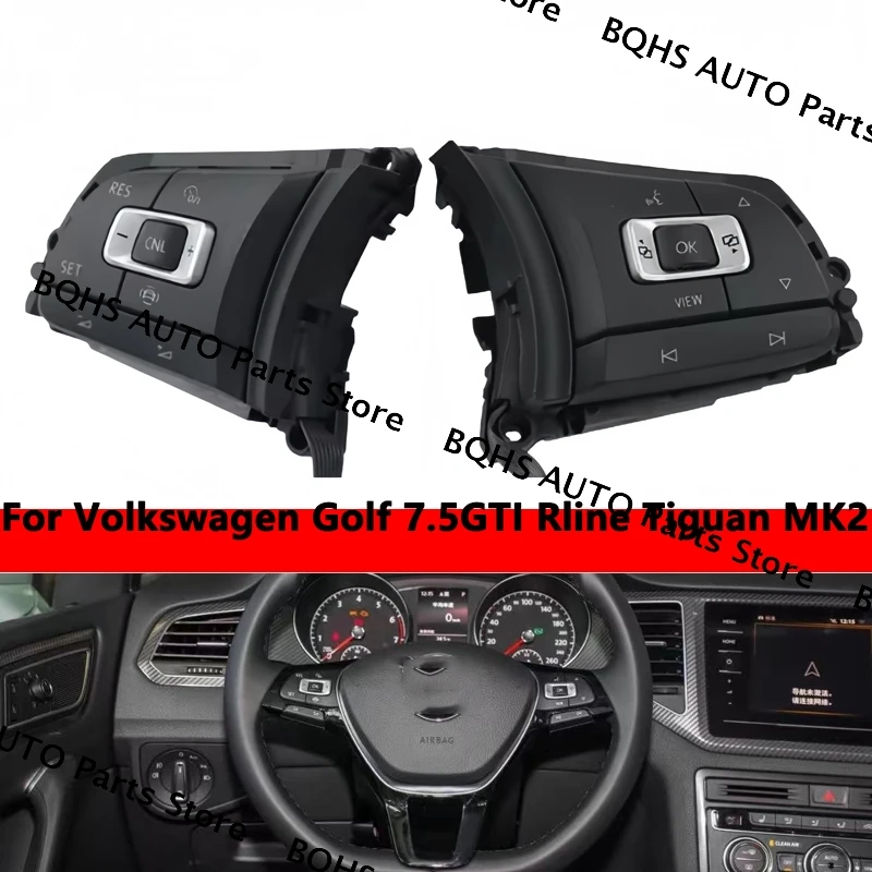 

Для Volkswagen Golf 7.5GTI Rline Tiguan Многофункциональная кнопка переключения на руле, накладка 5G0 959 442 AD 5G0959442AD