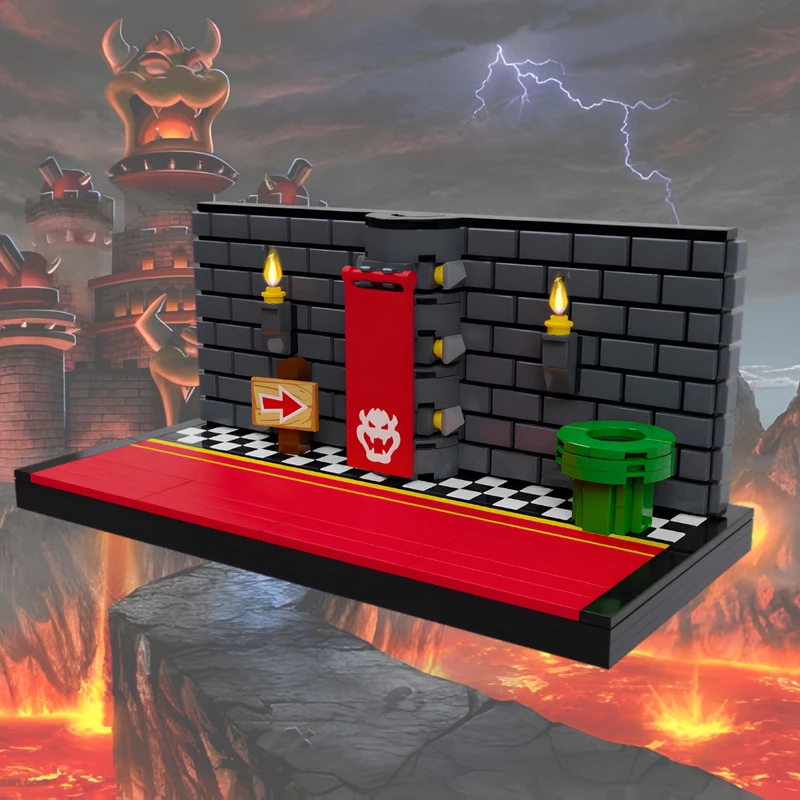 

541 шт. MOC Super Marioes Bowseres замки интерьер яркая сцена DIY модель строительные блоки игрушки на день рождения подарок