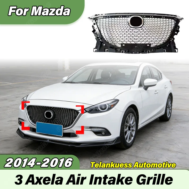 

For Mazda 3 Axela 2014 2015 2016 Automobile Starry Sky Style Front Bumper Air Intake Grille Sports Racing Body Modification Kit