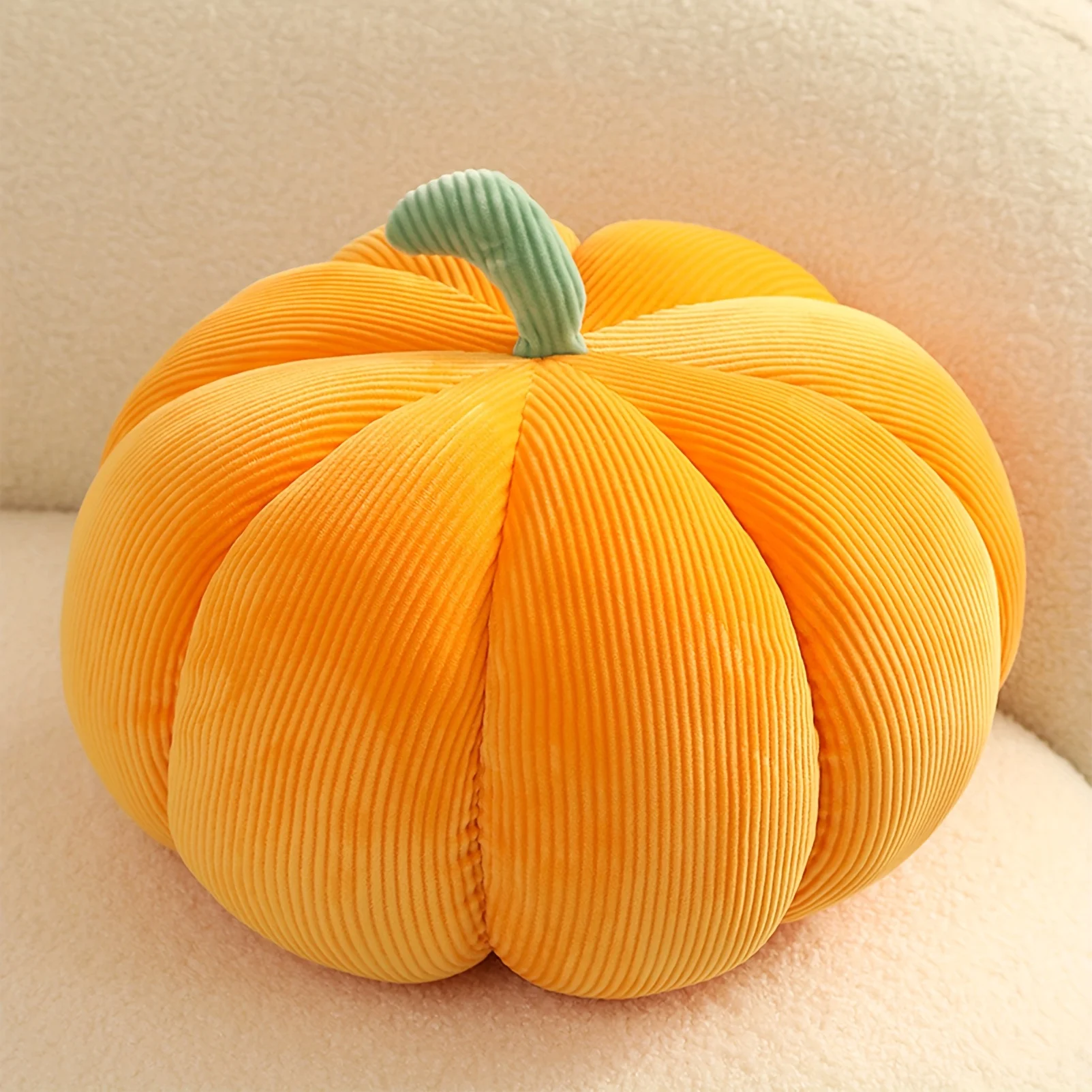 18cm/7.09in 3D Pumpkin Pillow - Plush Fleece Floor Cushion for Halloween Decor, Cozy Throw Pillow for Couch, Party & Home Gifts