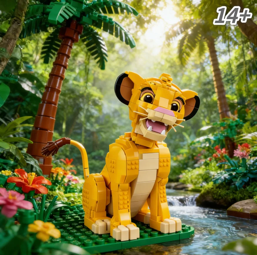 Top Seller 1445Pcs 43247 The Lion King Simba Animal Model Blocks Decorative Craft Christmas Gift