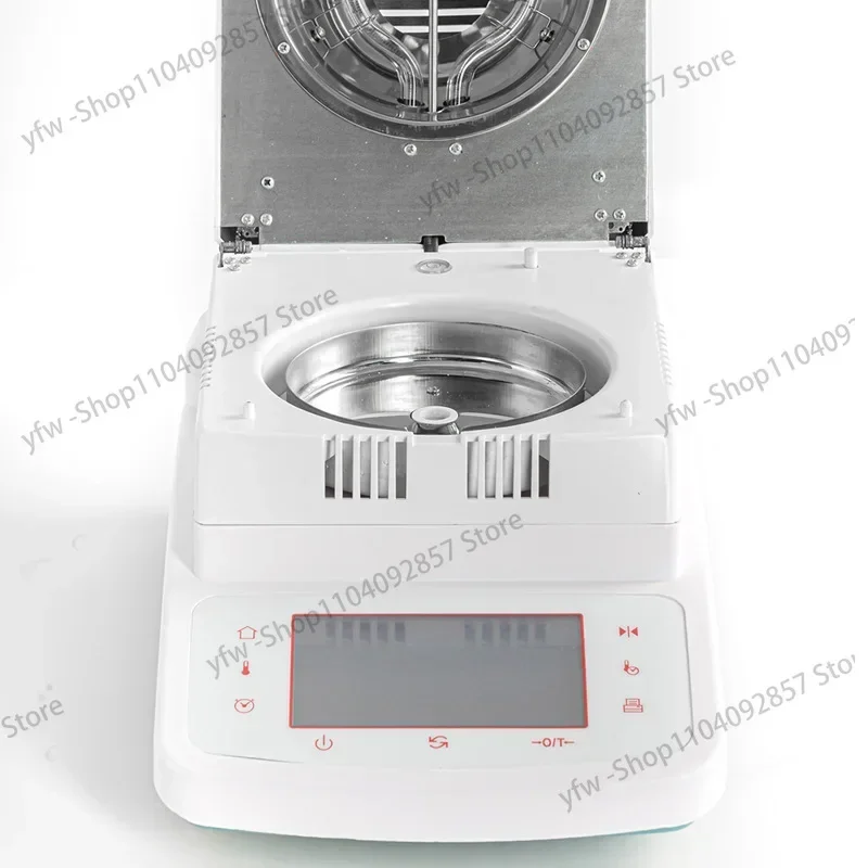 Halogen Heating Moisture Meter Analyzer Tester for Tea, grain, feed, corn, food, plastic 50g/110g 0.005/0.002/0.001g Automatic