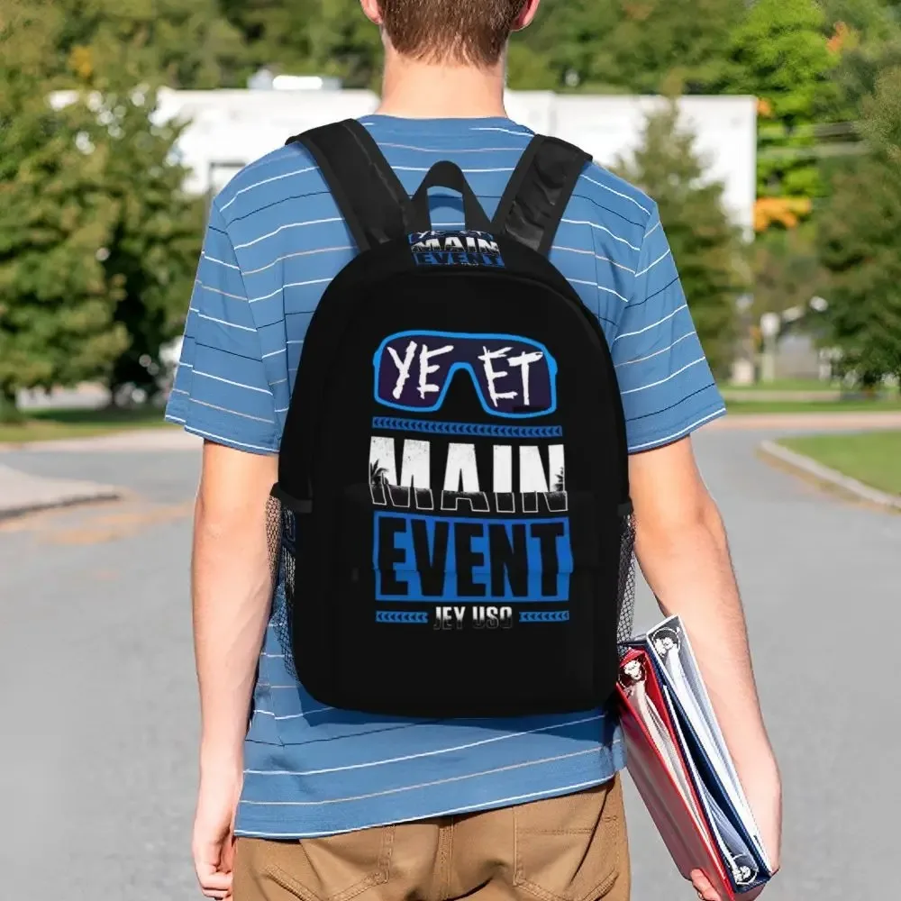 Jey Uso Yeet Backpack Logo Backpack Fashion Shopping Bag Vintage Bags Personalized School Backpack for Students
