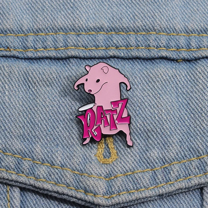 Cute Animal Enamel Pins Rate Lamb Brooches Backpack Lapel Metal Badges Cartoon Funny Decoration Jewelry Gift for Kids Friends